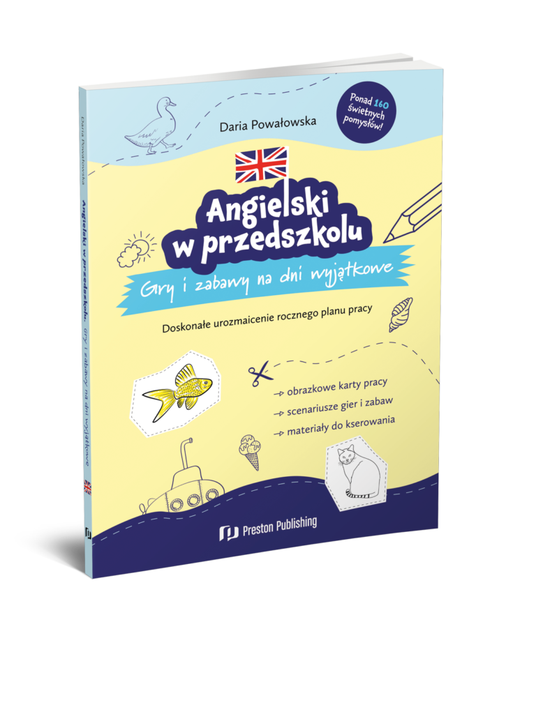 Angielski w przedszkolu Gry i zabawy na dni wyjątkowe okładka książki Preston Publishing
