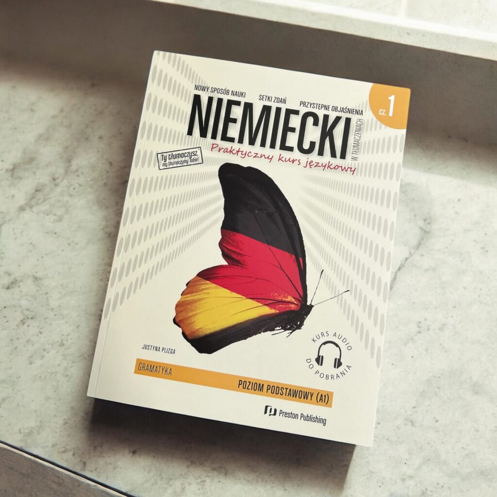 okładka książki Niemiecki gramatyka w tłumaczeniach wydawnictwa Preston Publishing