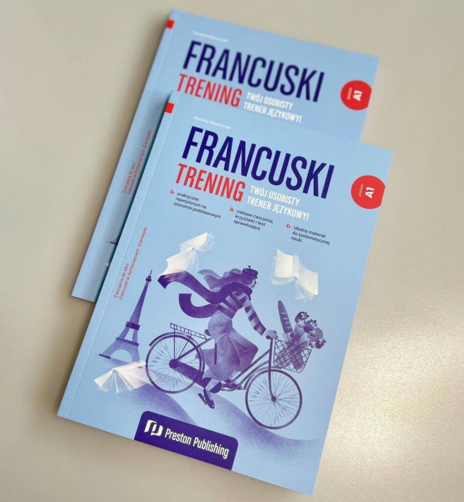 okładka książki Francuski Trening A1 od Preston Publishing nauka języków obcych