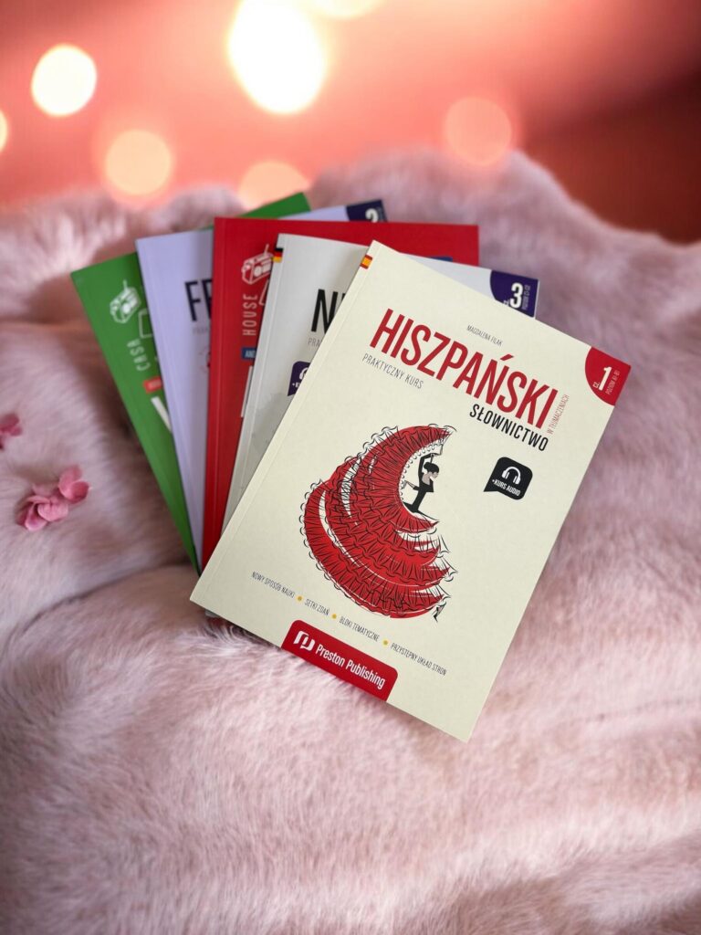 okładki serii słownictwo w tłumaczeniach od Preston Publishing