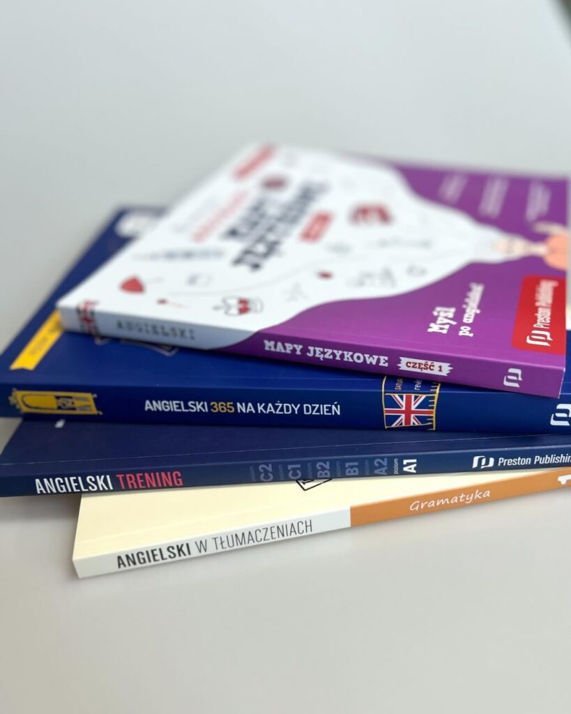 okładki książek do nauki angielskiego od Preston Publishing najlepsze książki do nauki języków