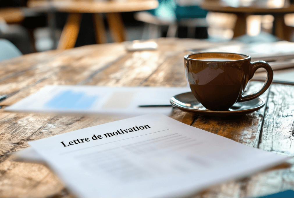 list motywacyjny a obok filiżanka kawy Preston Publishing nauka francuskiego