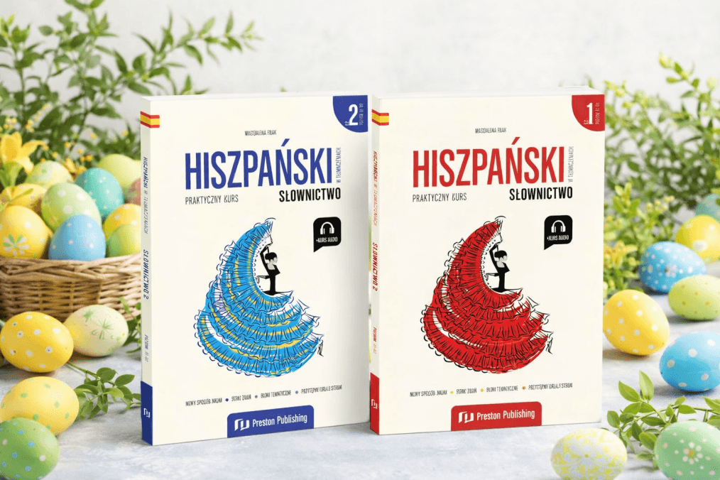 okładki do serii książek hiszpański w tłumaczeniach słownictwo od Preston Publishing na tel wielkanocnych sytuacji wielkanocne życzenia i słownictwo