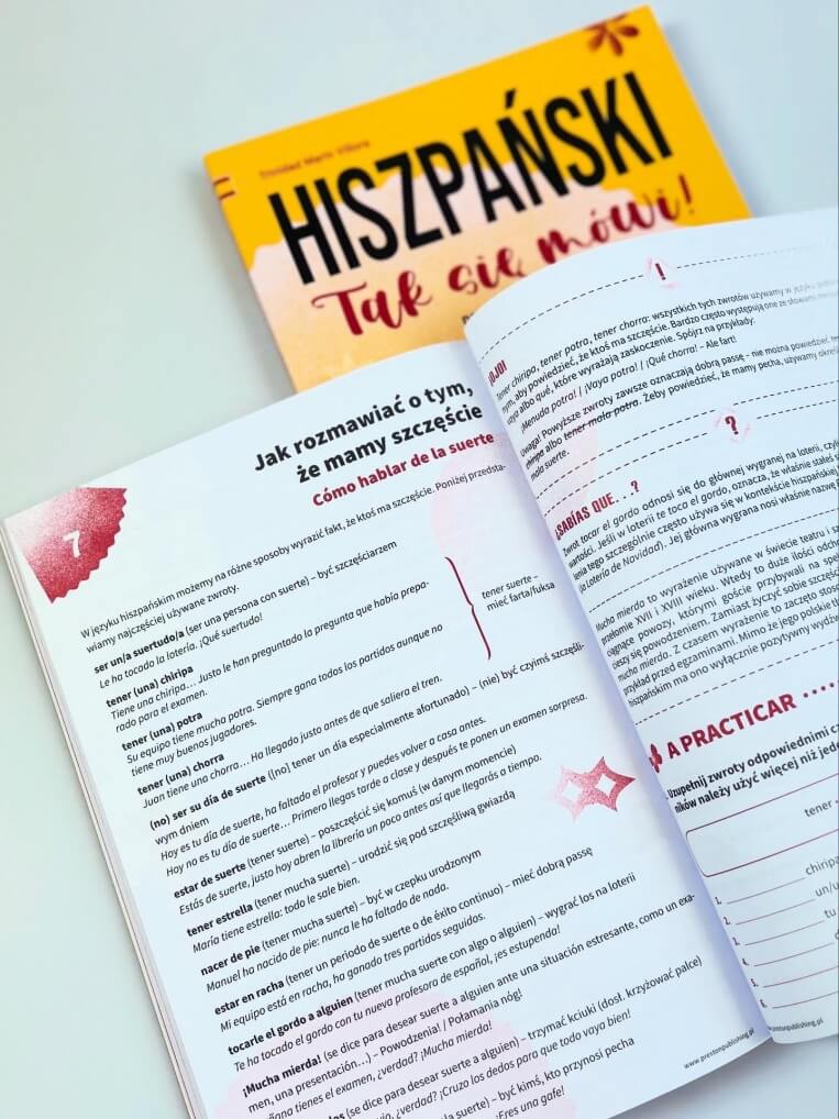 rozkładówka książki Hiszpański Tak się mówi od Preston Publishing