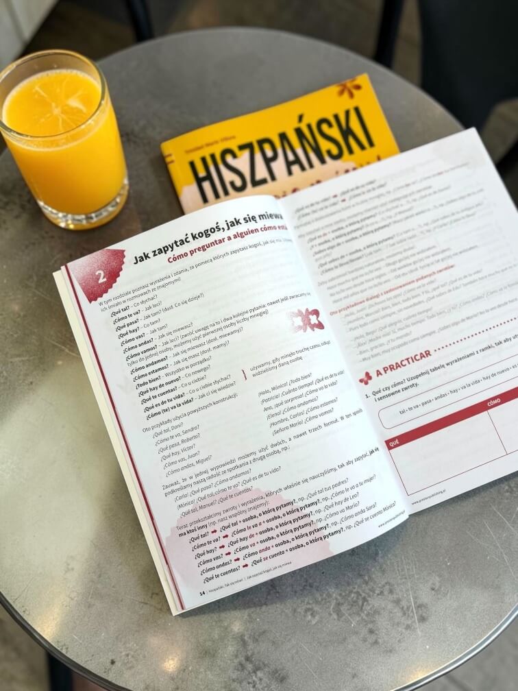 rozkładówka książki Hiszpański Tak się mówi od Preston Publishing