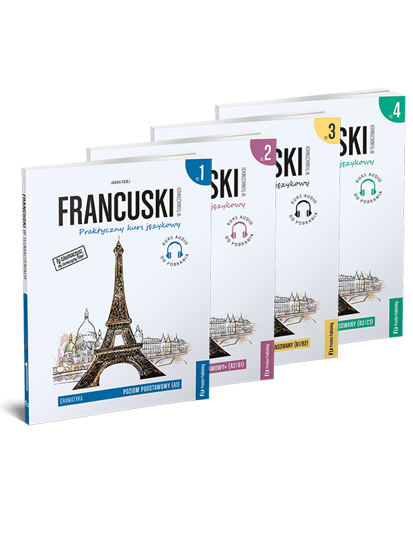 okladki ksiazek z serii Francuski w tlumaczeniach gramatyka od Preston Publishing